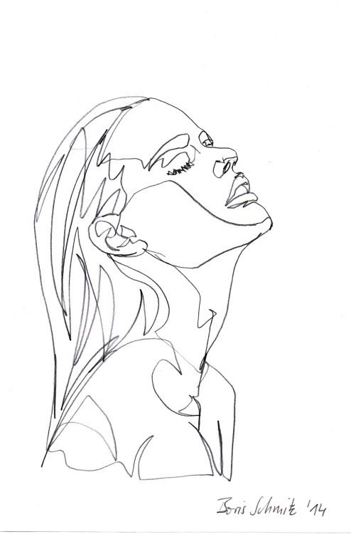494x750 This Is A One Line Contour Drawing I Picked Because Even If The - One Line Sketch