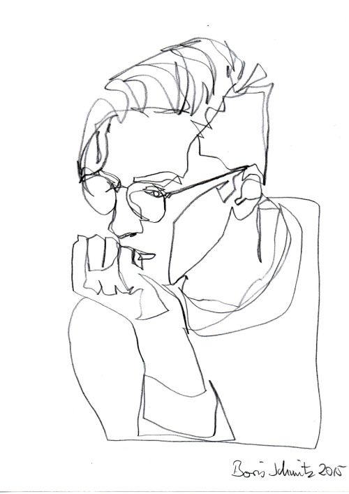 500x707 Borisschmitz One Continuous Line Drawing By Boris - One Line Sketch