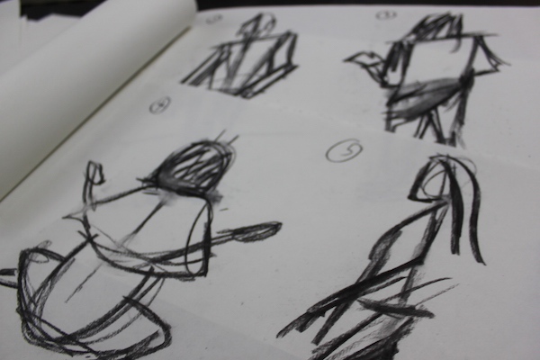 600x400 Charcoal Sketching Capture People In Motion - One Motion Sketch