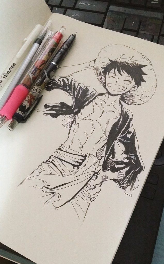 One Piece Sketch at PaintingValley.com | Explore collection of One ...