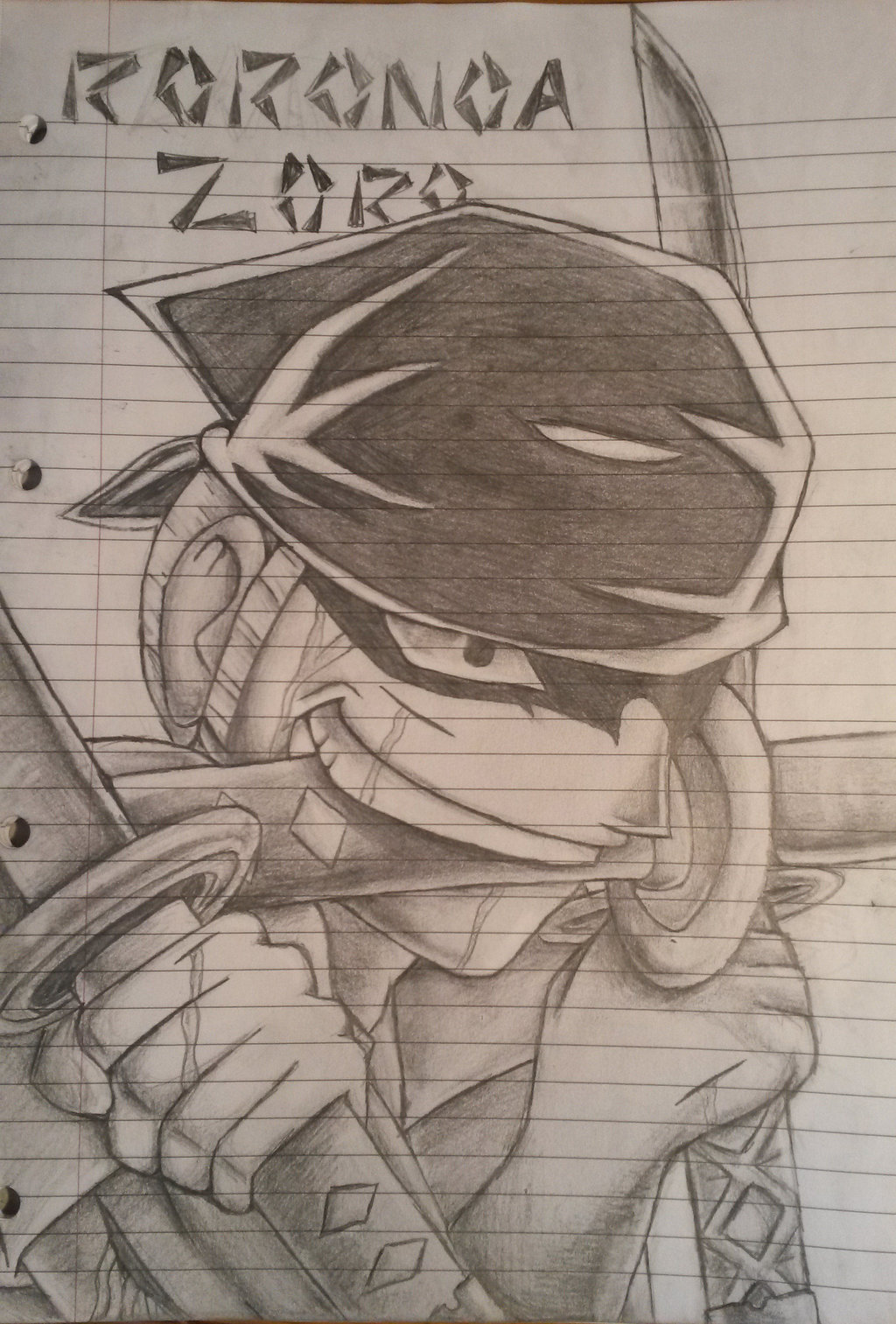 1024x1513 One Piece Zoro Sketch By Shadowwhisper446 - One Piece Sketch