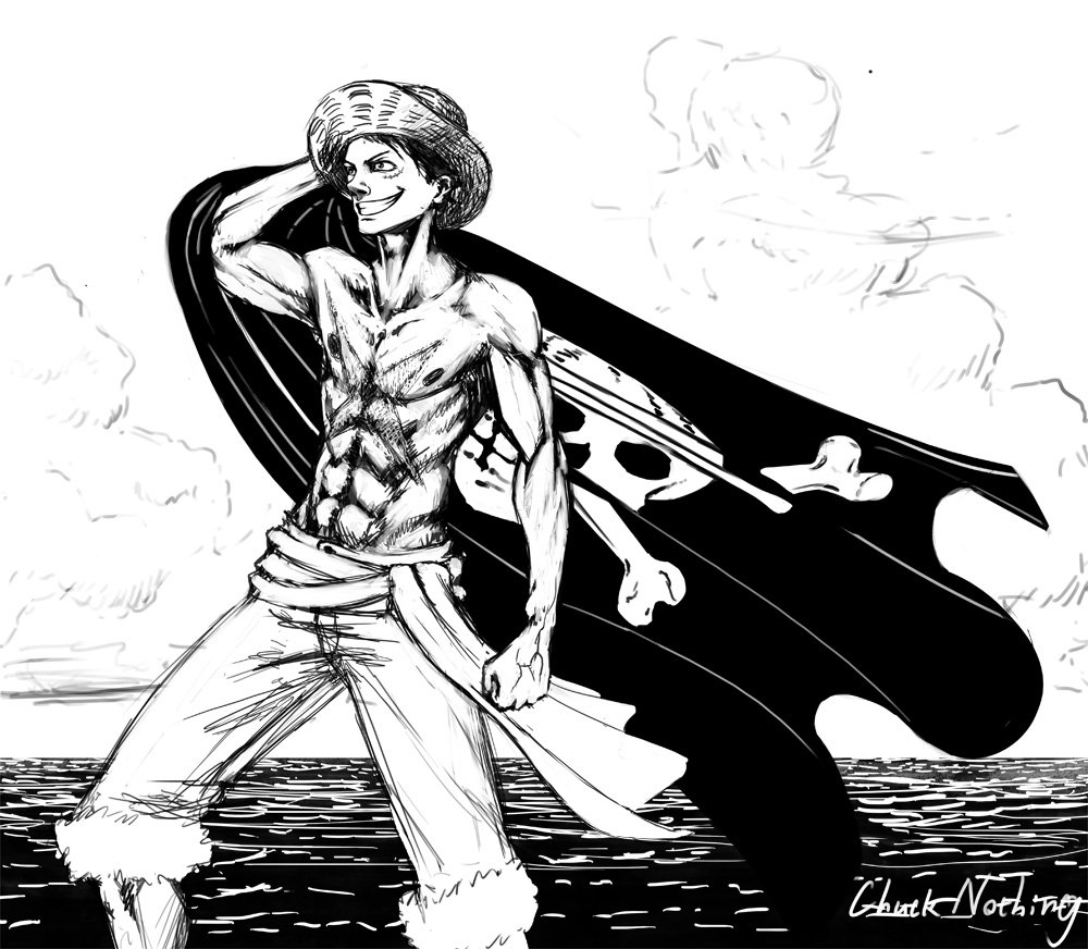 One Piece Sketch at PaintingValley.com | Explore collection of One ...