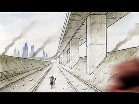 480x360 How To Draw Backgrounds (1 Point Perspective) - One Point Perspective Sketches