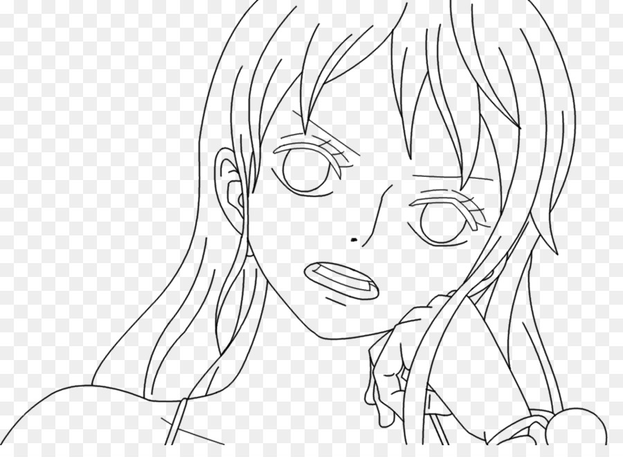 900x660 Nami Line Art Drawing One Piece Sketch - One Sketch