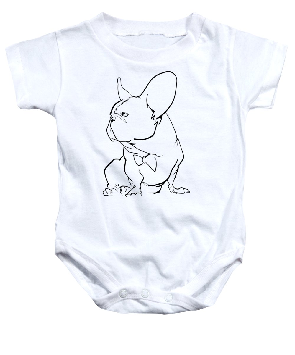 1000x1200 French Bulldog Gesture Sketch Onesie For Sale By John Lafree - Onesie Sketch