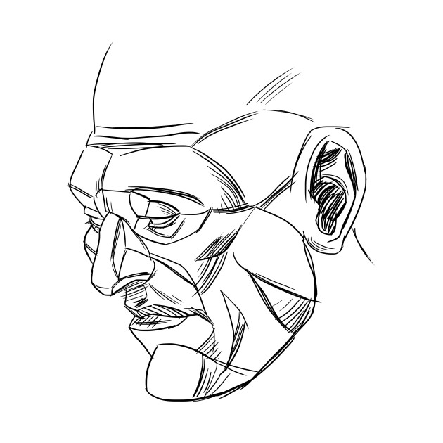 630x630 Sketch Face - Onesie Sketch