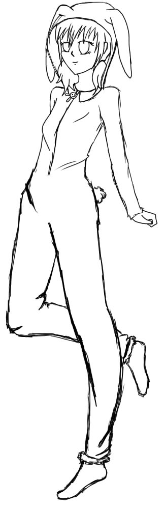 325x1000 Bunny Onesie (Sketch) By Kittymennie - Onesie Sketch