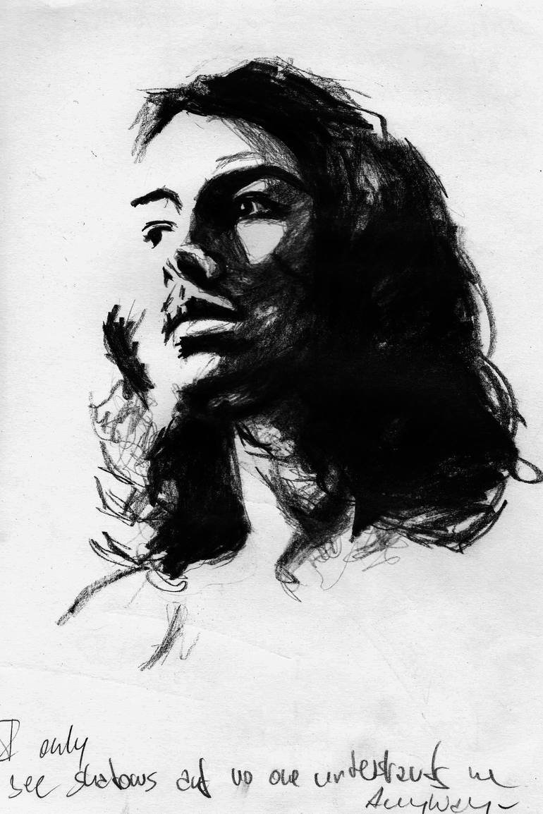 770x1154 I Only See Shadows Drawing By Verena Terekina Saatchi Art - Only Sketch