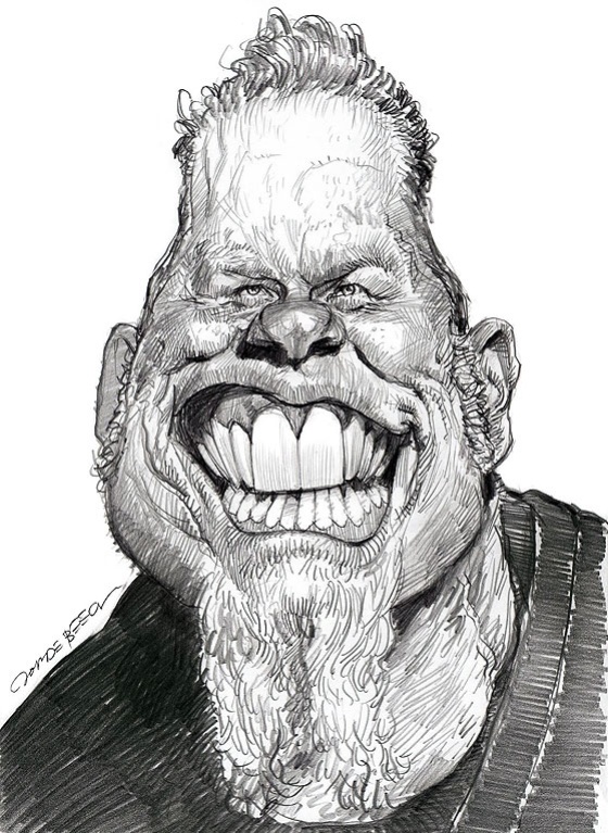 560x767 Irancartoon James Hetfield By Jan Op De Beeck Belgiumest - Op Sketch