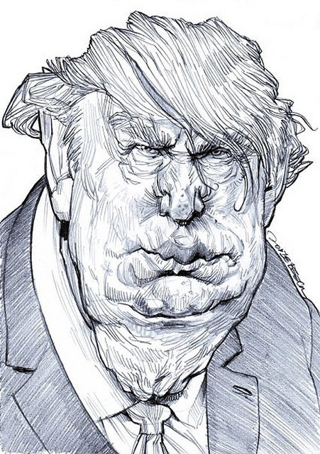 451x640 Irancartoon Web Gallery Daily Sketch Donald Trump 001 - Op Sketch