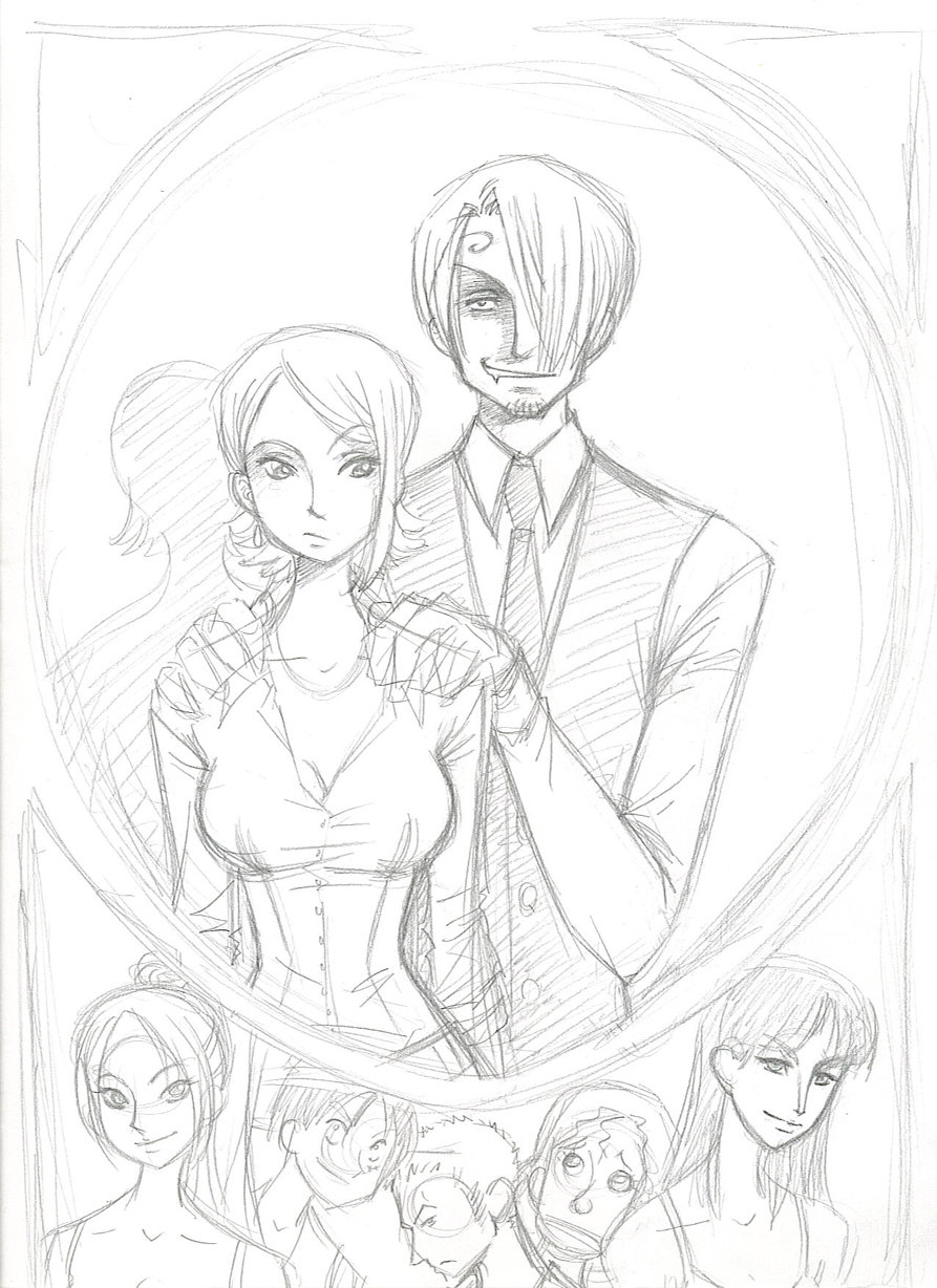 893x1228 Op Vampire Au Story Sketch By Persephohi - Op Sketch