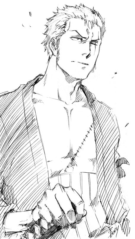 455x800 Op Zoro Sketch By Sideburn004 - Op Sketch
