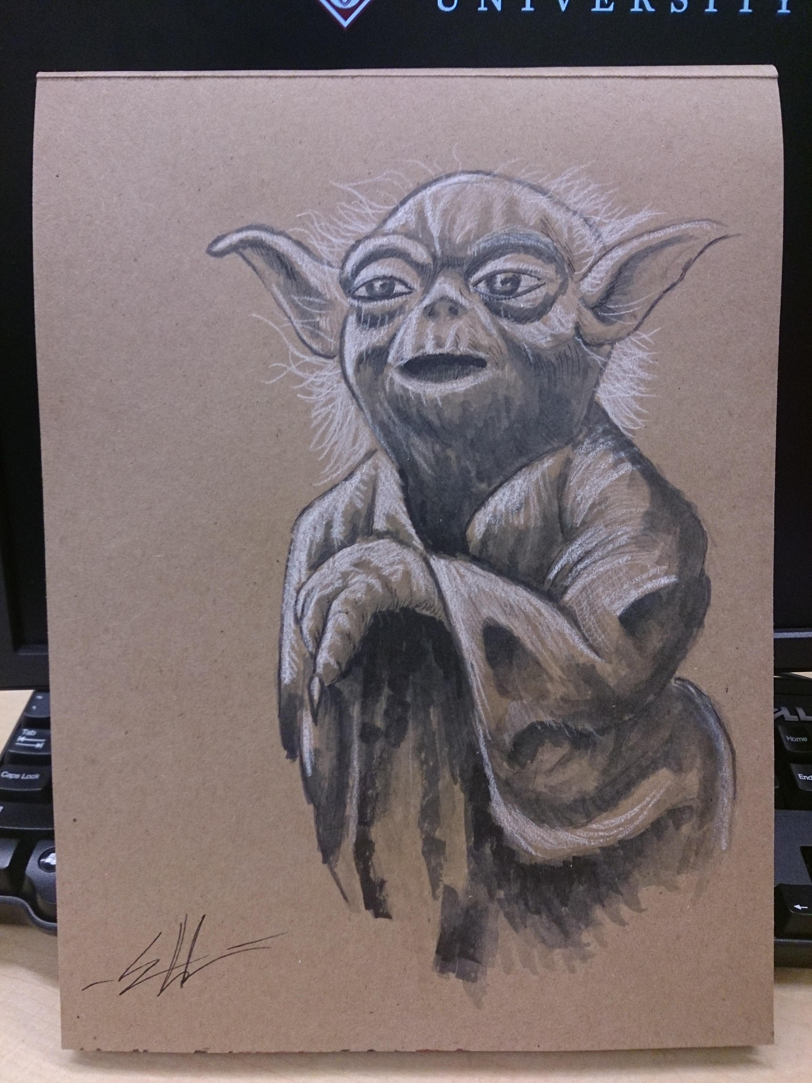 3096x4128 Op Was Bored In Class Tonight. Yoda Sketch. - Op Sketch