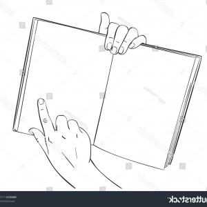 300x300 Sketch Hand Pointing Open Book Blank Sohadacouri - Open Book Sketch