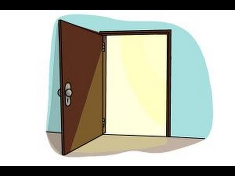 480x360 How To Draw An Open Door - Open Door Sketch