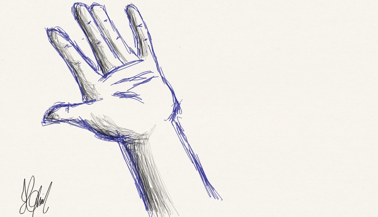 779x448 Open Hand Sketch By Aruera Kun - Open Hand Sketch