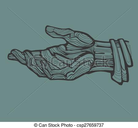 450x419 Drawn Hand Gesture Open Hand - Open Hand Sketch