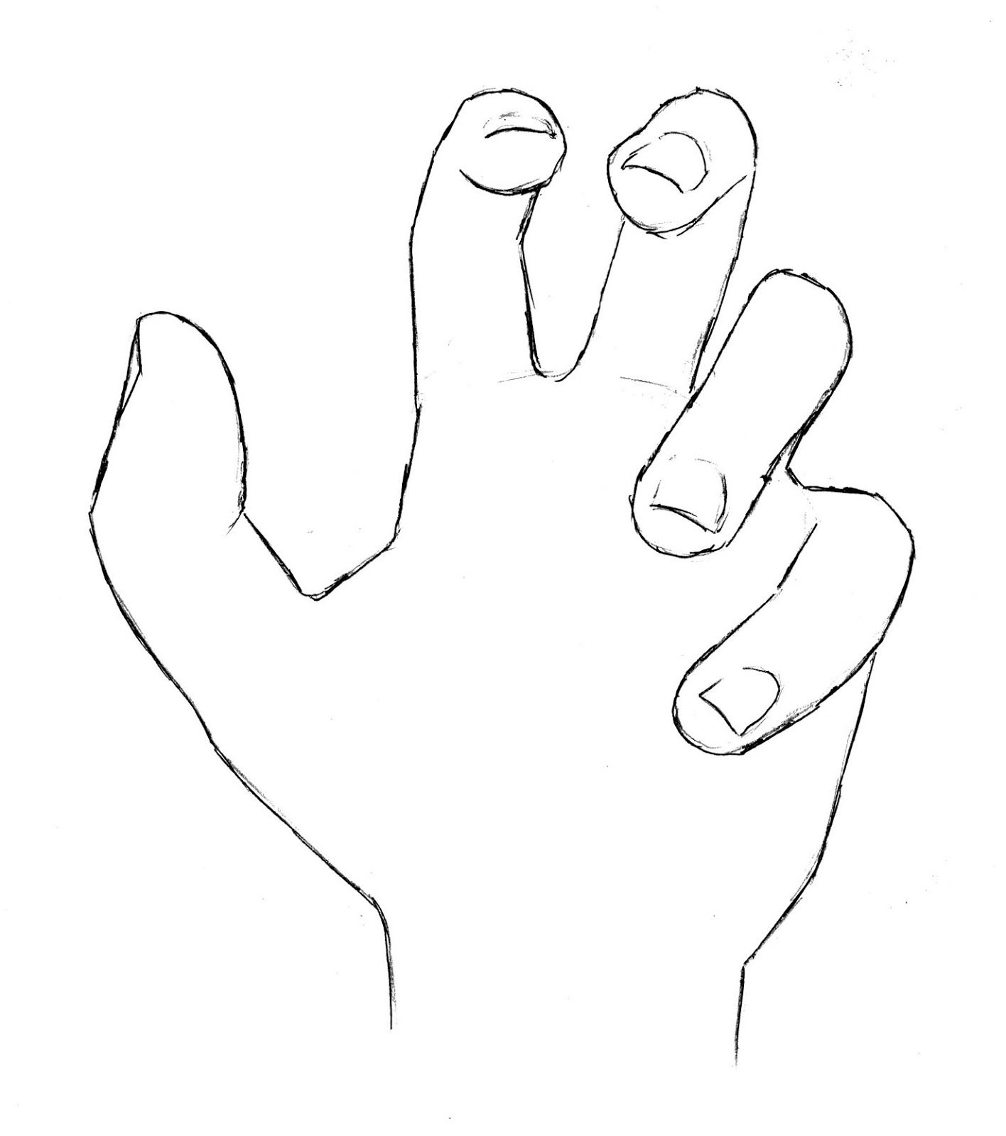 1416x1600 Drawn Hand Gesture Palm - Open Hand Sketch