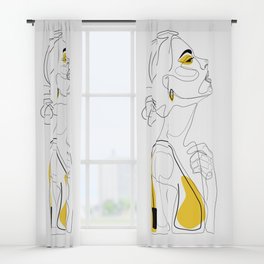264x264 Sketch Window Curtains Society6 - Open Window Sketch