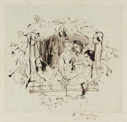 512x493 The Opera Box, Design For A Wood Engraving Preliminary Sketch - Opera Sketch