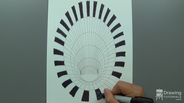600x337 How To Draw A 3d Hole Optical Illusion My Drawing Tutorials - Optical Illusion Sketches