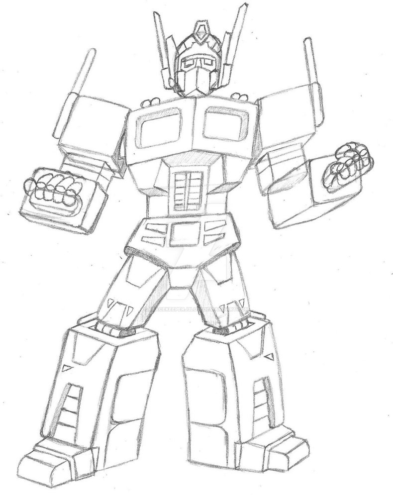 790x1011 Optimus Prime (Sketch) By Peacekeeperj3low - Optimus Prime Sketch