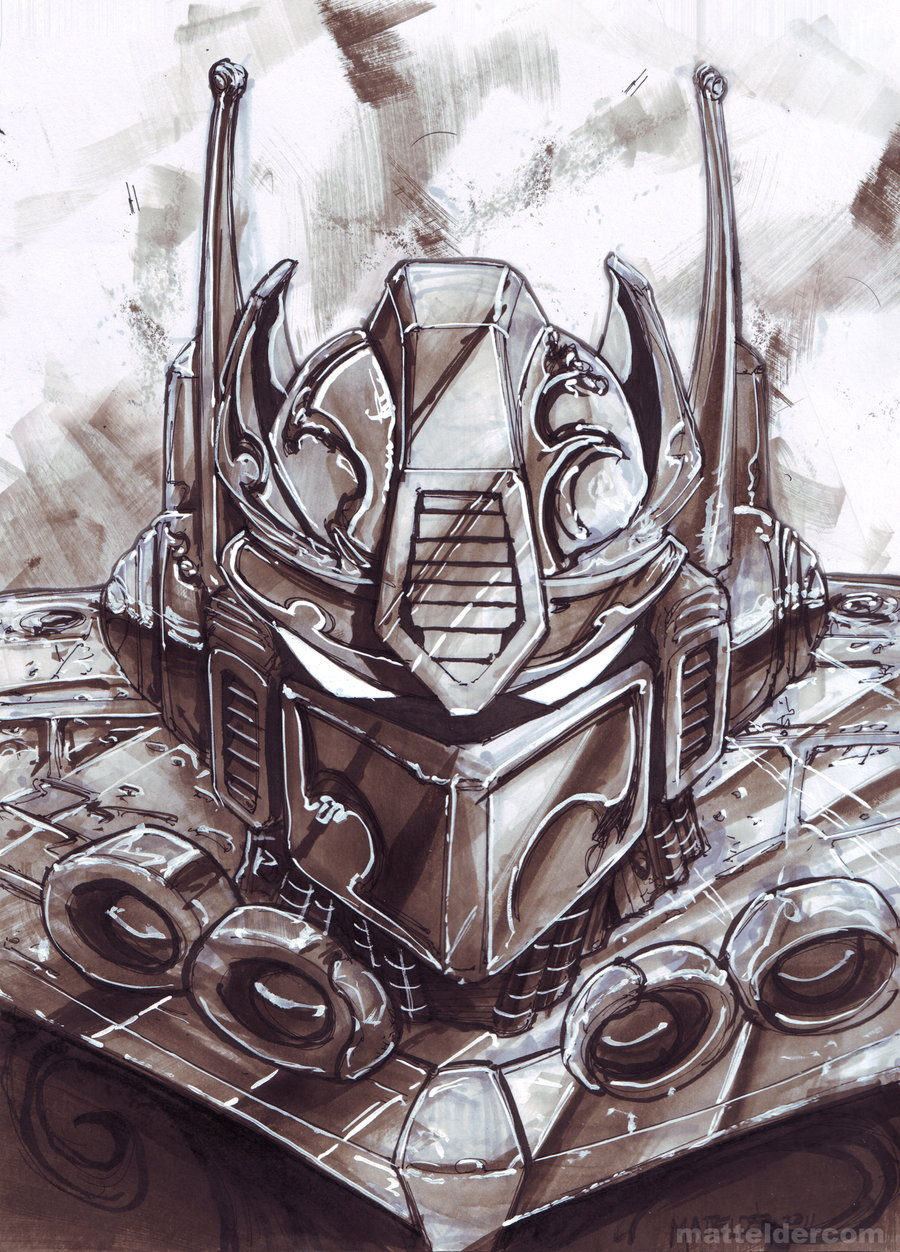 900x1252 Optimus Prime Transformer Marker Sketch The Art Of Matt Elder - Optimus Prime Sketch