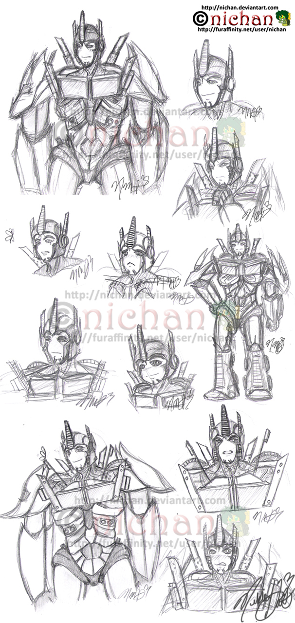 606x1280 Tfprime - Optimus Prime Sketch