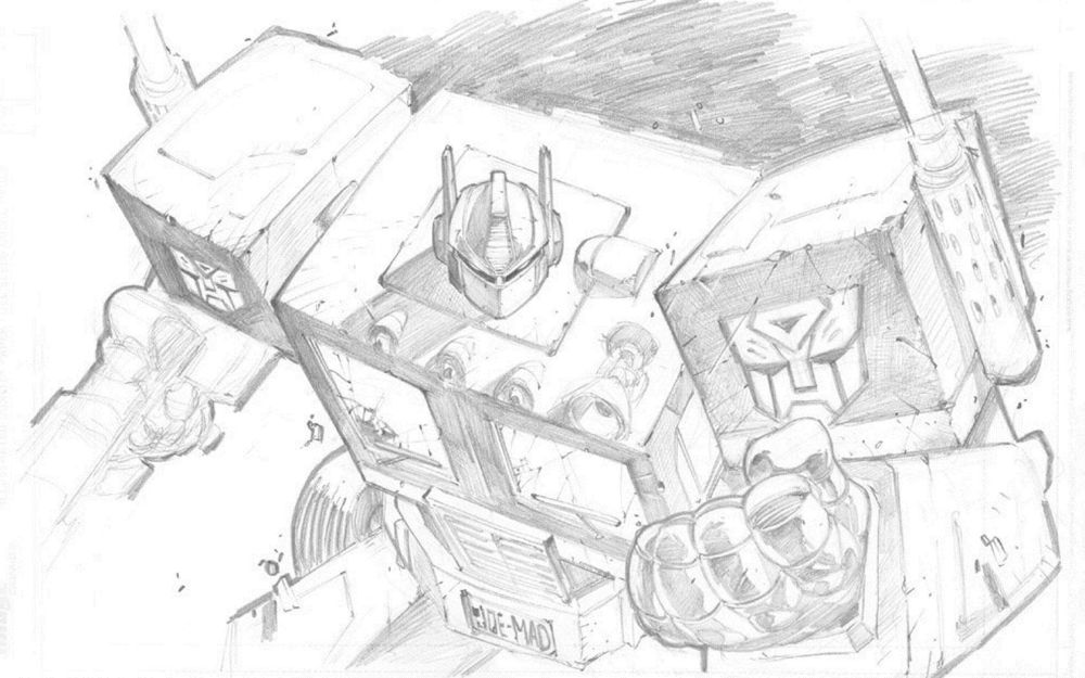 1000x625 Optimus Prime Sketch Zoom Comics - Optimus Prime Sketch