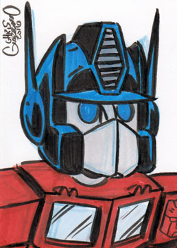 258x360 Chris G Daily Sketch Card - Optimus Prime Sketch