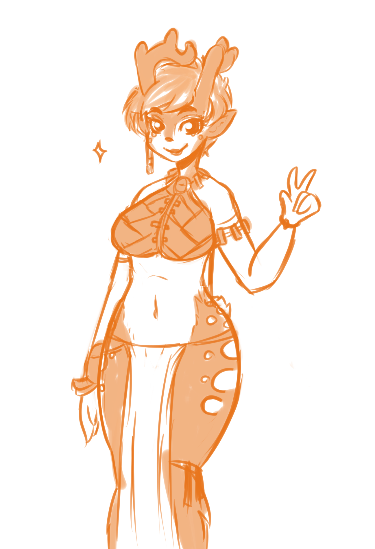 1297x1898 Blossom Sketch By My Girlfriend Battlerite - Orange Blossom Sketch