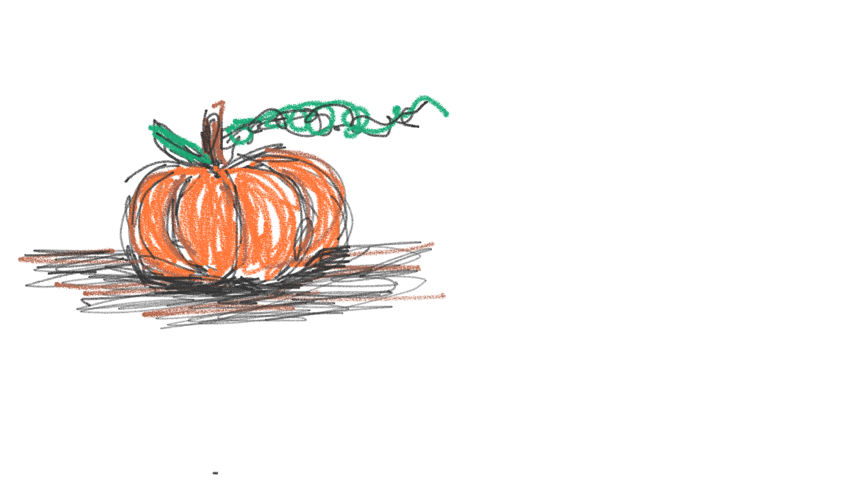 861x484 Pumpkins - Orange Sketch