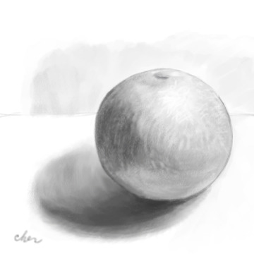 360x360 Sketching And Modeling With Charcoal In Photoshop Setting Up The - Orange Sketch