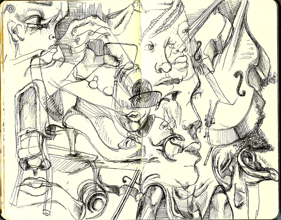 900x703 Orchestra Sketch Crawl By Vs Theworld - Orchestra Sketch