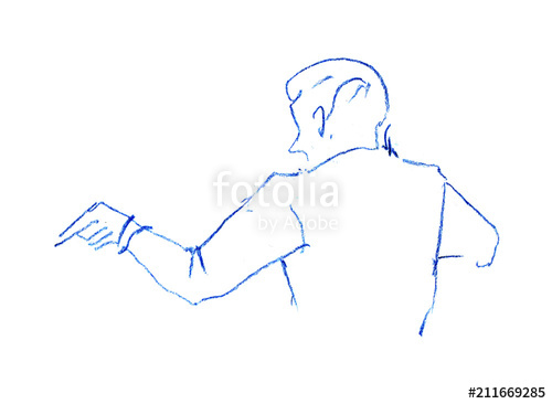 500x366 Sketch Of The Directing Orchestra Conductor. Pencil Drawing - Orchestra Sketch