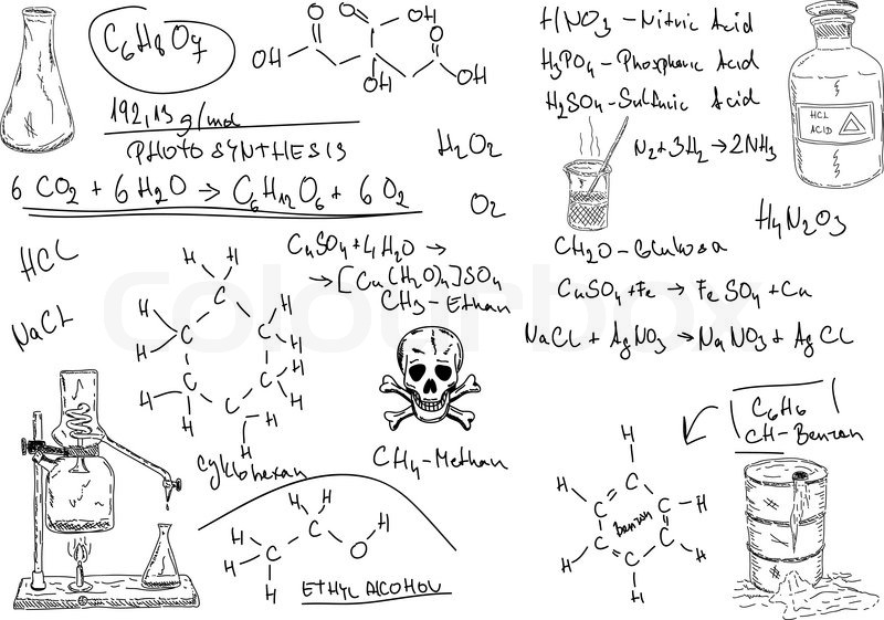 800x561 Vector - Organic Chemistry Sketch