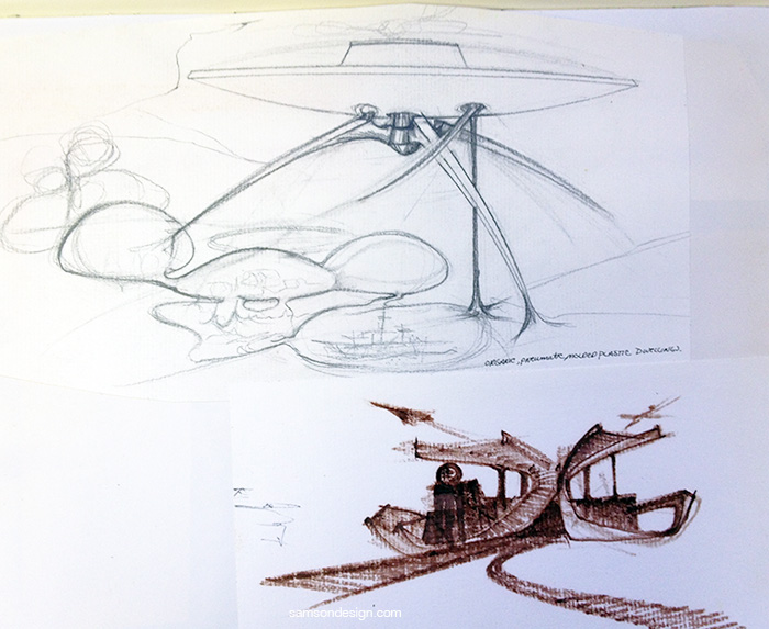 700x573 Samson Design Associates Circular Airport And Organic Dwelling - Organic Sketches