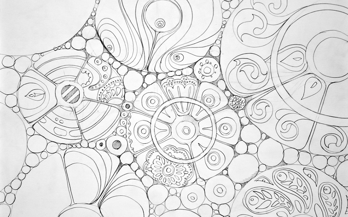 1200x750 Sketchesabstractset 04 On Behance - Organic Sketches