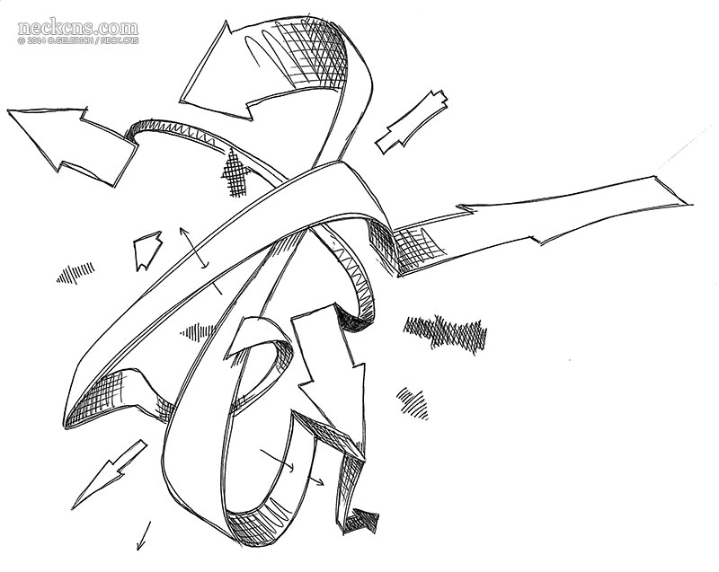 800x637 Arrows - Organic Sketches