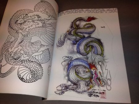 450x338 A4 Oriental Chinese Dragon Tattoo Flash Manuscripts - Oriental Sketch