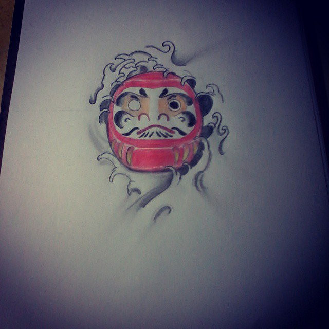 640x640 Daruma - Oriental Sketch
