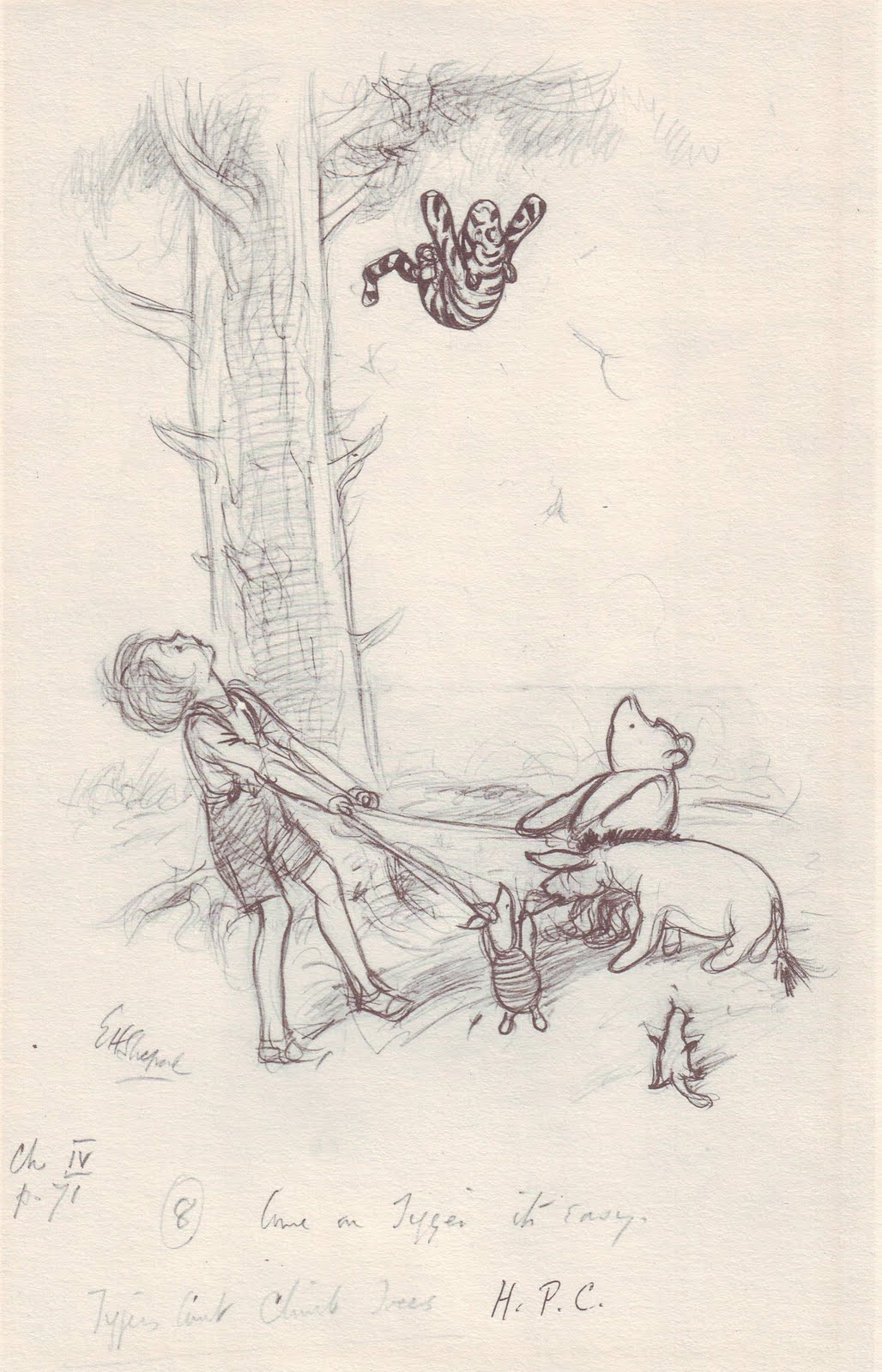 1028x1600 Original Art Stories Winnie The Pooh Pencil Sketches - Original Art Sketch
