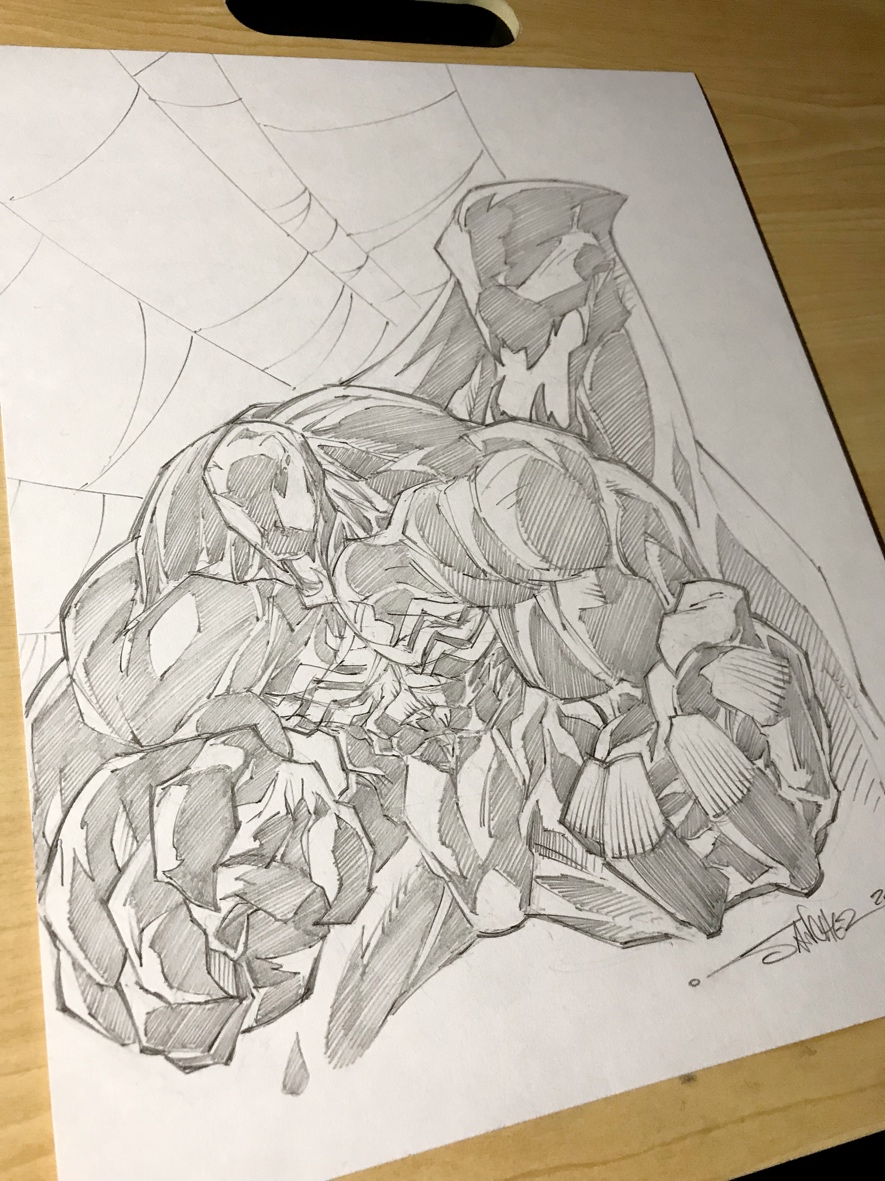 885x1181 Original Art Venom Pencils The Sketch Art Of Sanchez Shop - Original Art Sketch