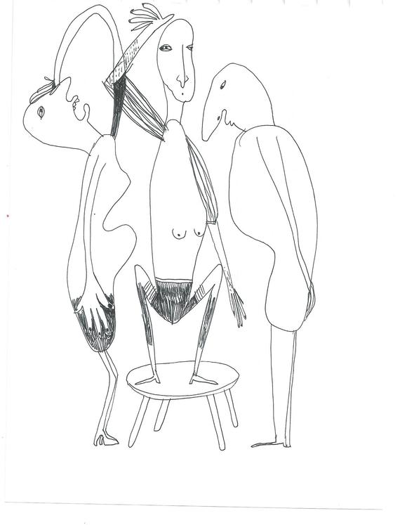 570x747 Simple Line Drawing Original Art Sketch Original Ink Etsy - Original Art Sketch