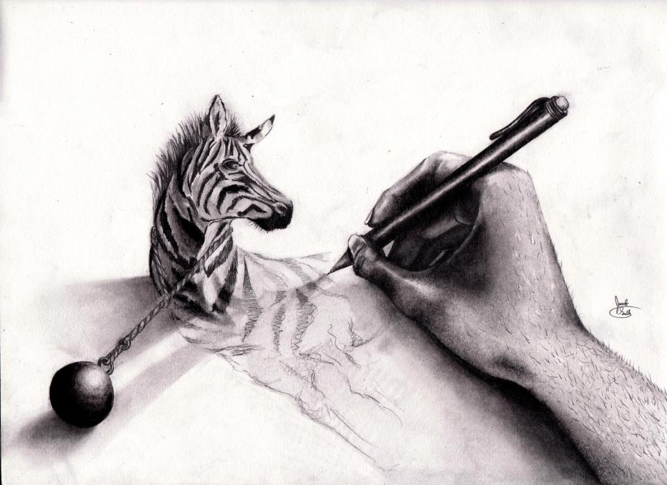 960x699 Trapped. Original Art By My Friend. - Original Art Sketch