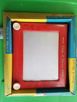300x400 Vintage Etch A Sketch Magic Screen No. 505 With Original Box - Original Etch A Sketch