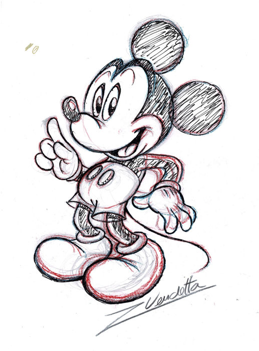 517x700 Mickey Mouse - Original Mickey Mouse Sketch