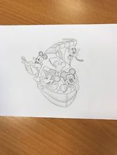 169x225 Mickey Mouse Drawing Ebay - Original Mickey Mouse Sketch