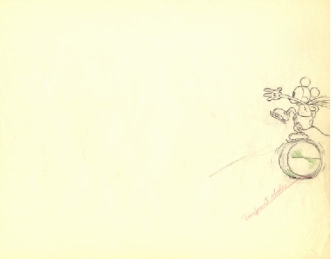 476x370 Mickey Mouse From Mickey On Ice(1930) Drawing 3 - Original Mickey Mouse Sketch