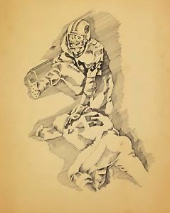 239x300 Original Football Art Drawings Sketches Ebay - Original Sketches